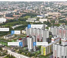 3-комн.кв., 75 м², этаж 7