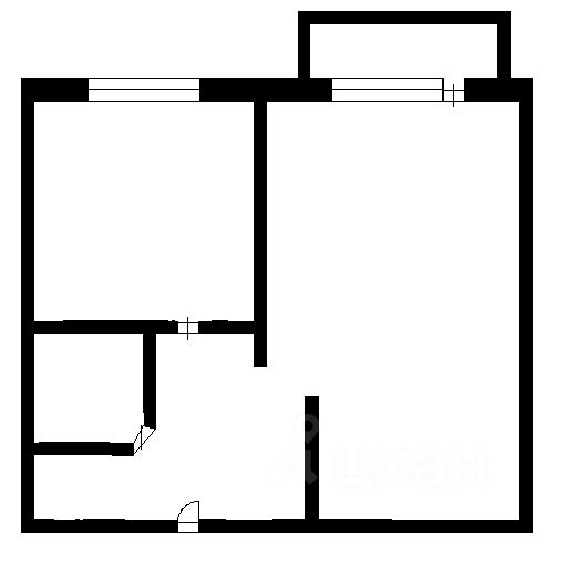 Планировка этой квартиры по данным Циан