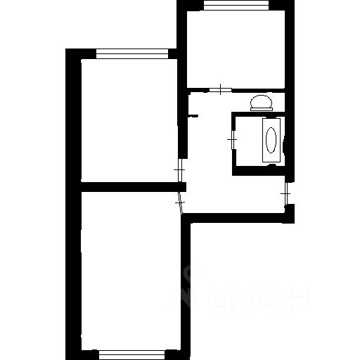 Планировка этой квартиры по данным Циан