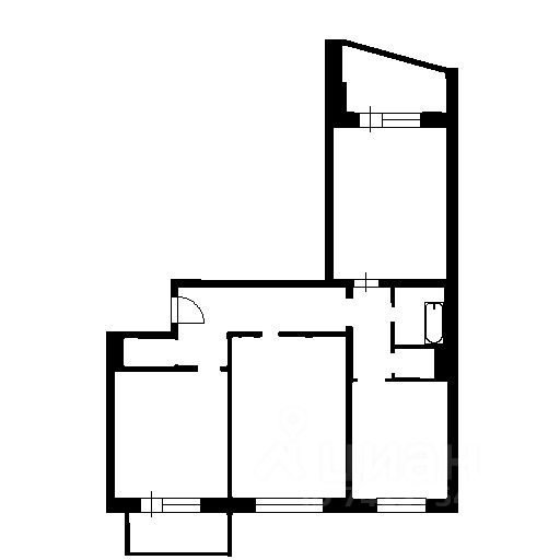 Планировка этой квартиры по данным Циан