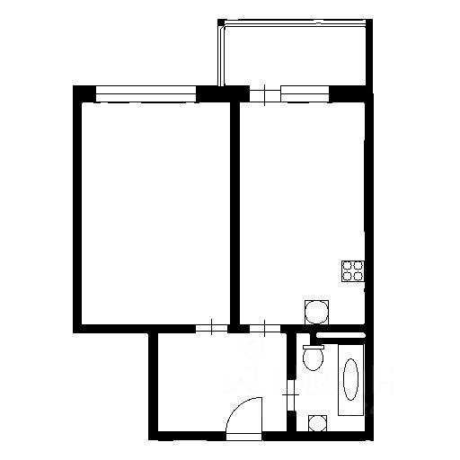 Планировка этой квартиры по данным Циан