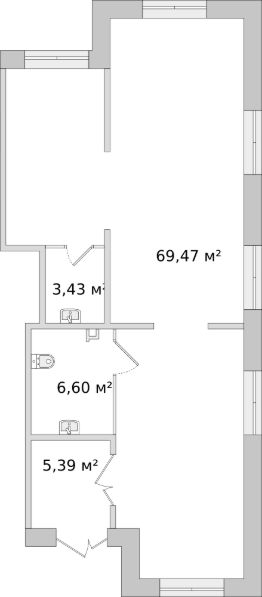 своб. назнач. 85 м², этаж 1