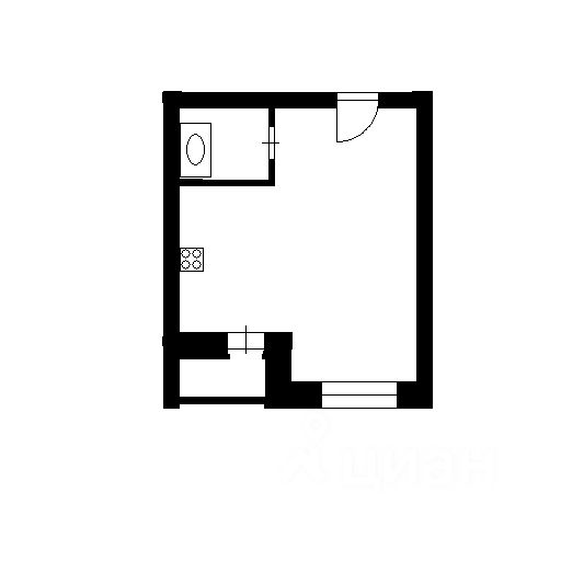 Планировка этой квартиры по данным Циан