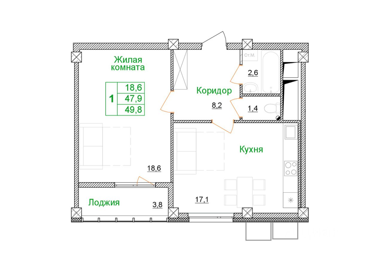 Купить 1-комнатную квартиру в микрорайоне Космос в городе Старый Оскол,  продажа однокомнатных квартир во вторичке и первичке на Циан. Найдено 72  объявления