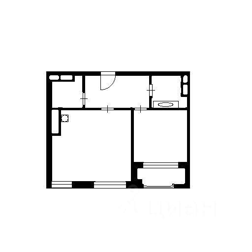 Планировка этой квартиры по данным Циан