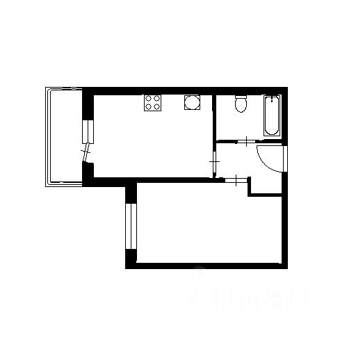 Планировка этой квартиры по данным Циан