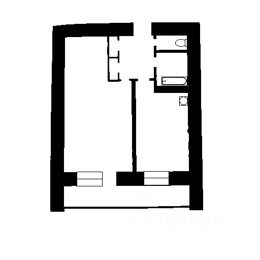 Планировка этой квартиры по данным Циан