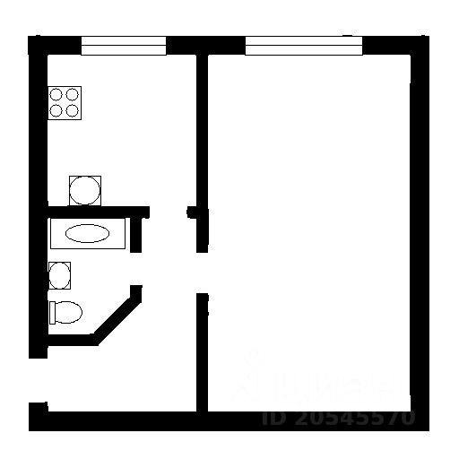 Планировка этой квартиры по данным Циан