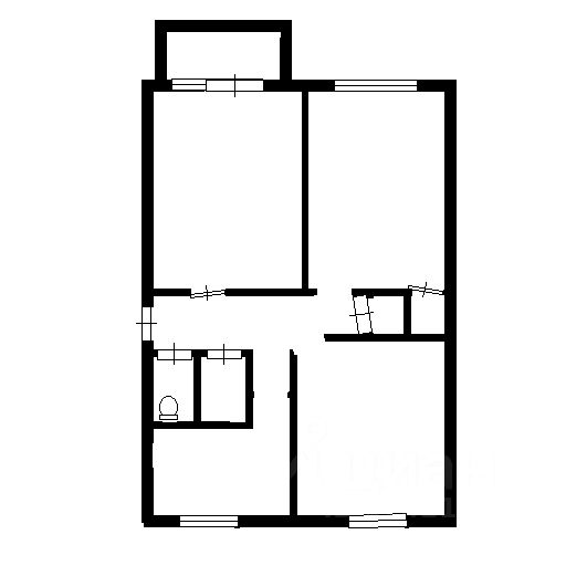 Планировка этой квартиры по данным Циан