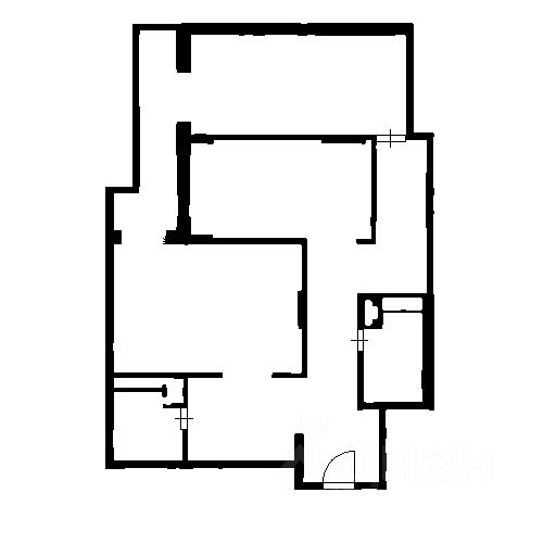 Планировка этой квартиры по данным Циан