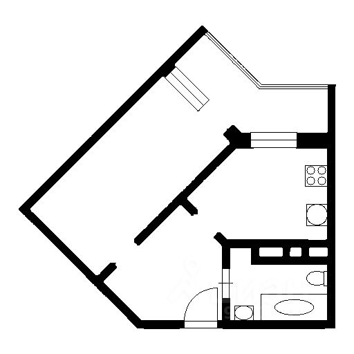 Планировка этой квартиры по данным Циан