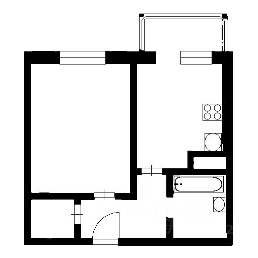 Планировка этой квартиры по данным Циан