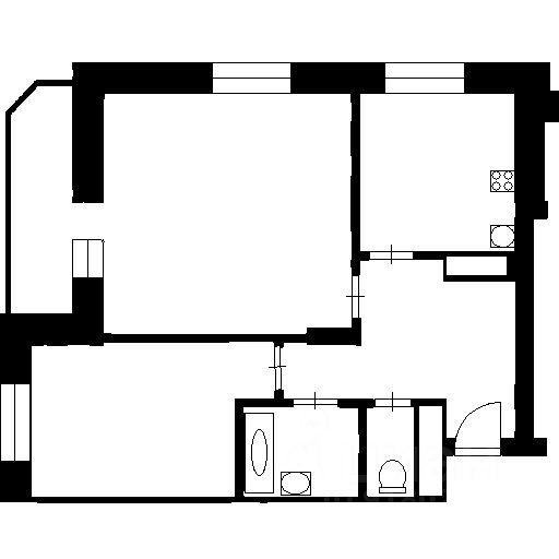 Планировка этой квартиры по данным Циан