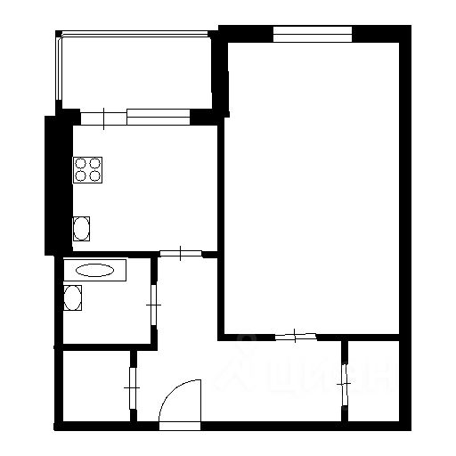 Планировка этой квартиры по данным Циан