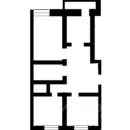 Планировка этой квартиры по данным Циан