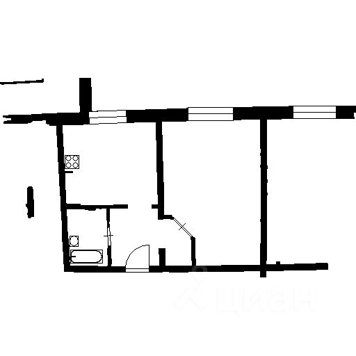 Планировка этой квартиры по данным Циан