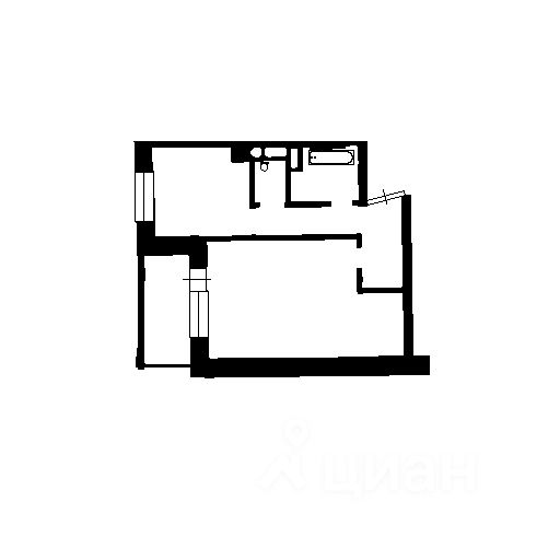 Планировка этой квартиры по данным Циан