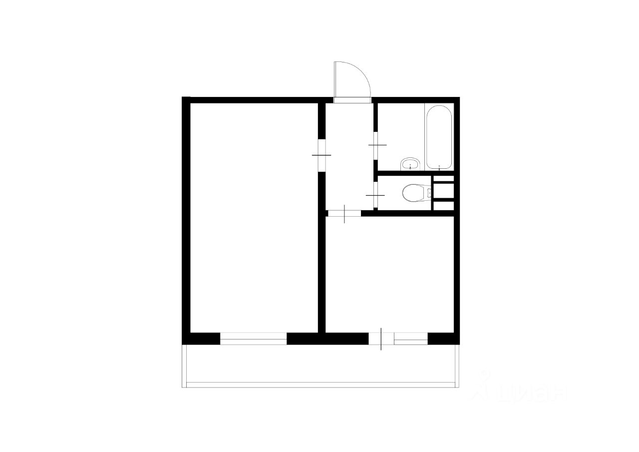 Планировка этой квартиры по данным Циан
