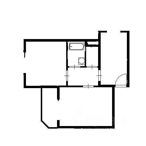 Планировка этой квартиры по данным Циан