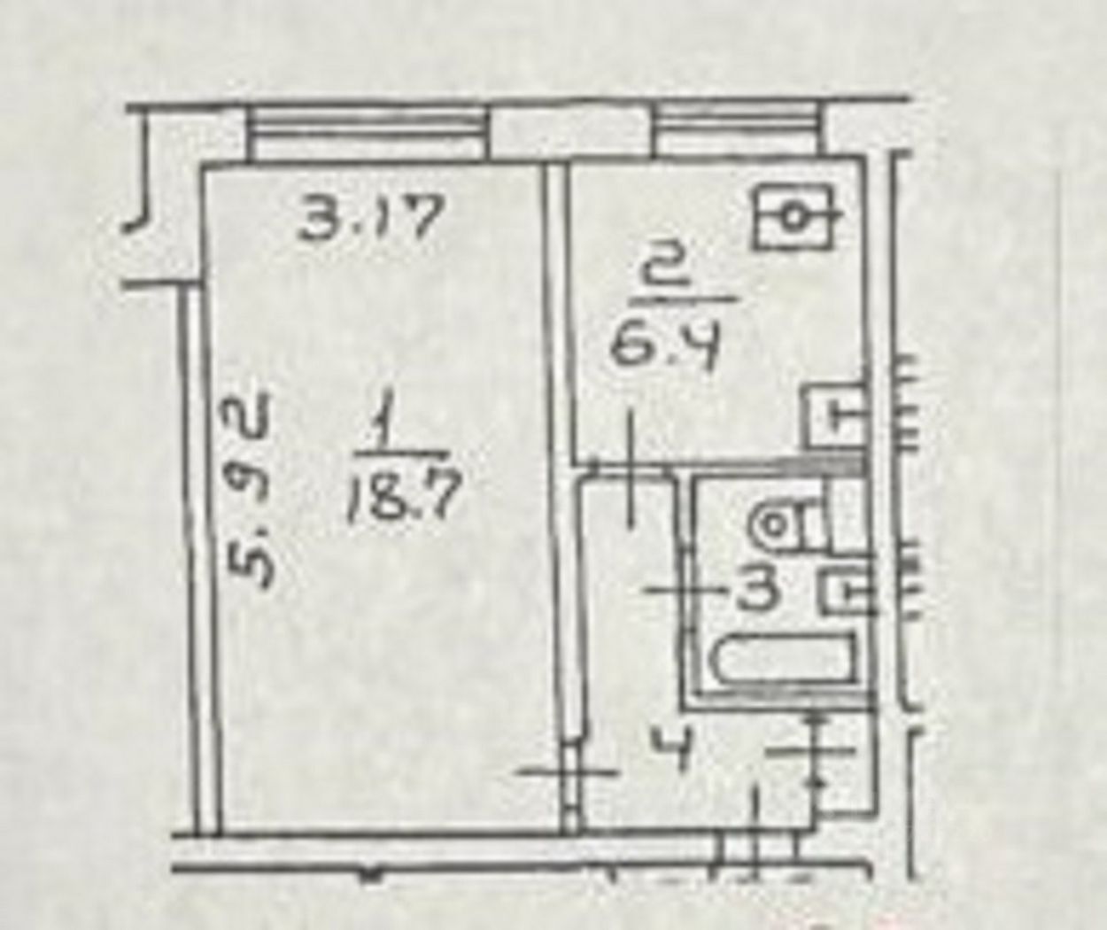 Продажа доли в квартире 32.3м² ул. Коненкова, 15В, Москва, СВАО, р-н ...