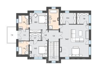 2-этаж. дом 485 м²