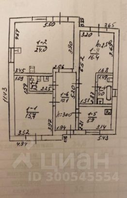 1-этаж. дом 90 м²