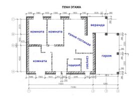 1-этаж. дом 96 м²