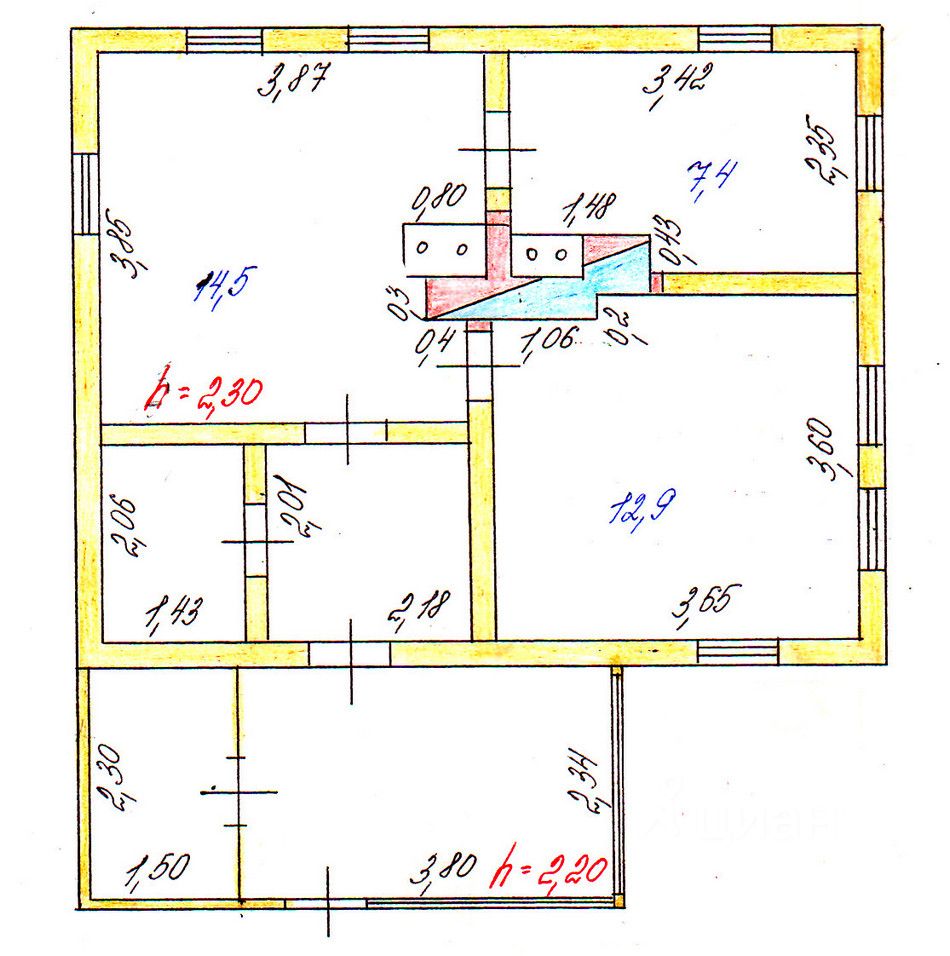 Продажа дома 34сот. ул. Садовая, 3/2, Воронежская область, Богучарский  район, Липчанское с/пос, Липчанка село - база ЦИАН, объявление 303805561