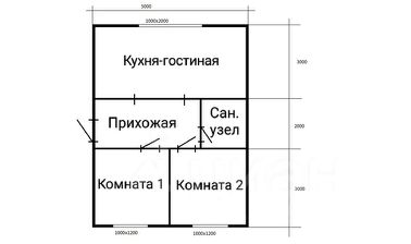 1-этаж. дом 40 м²