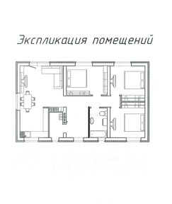 1-этаж. дом 100 м²