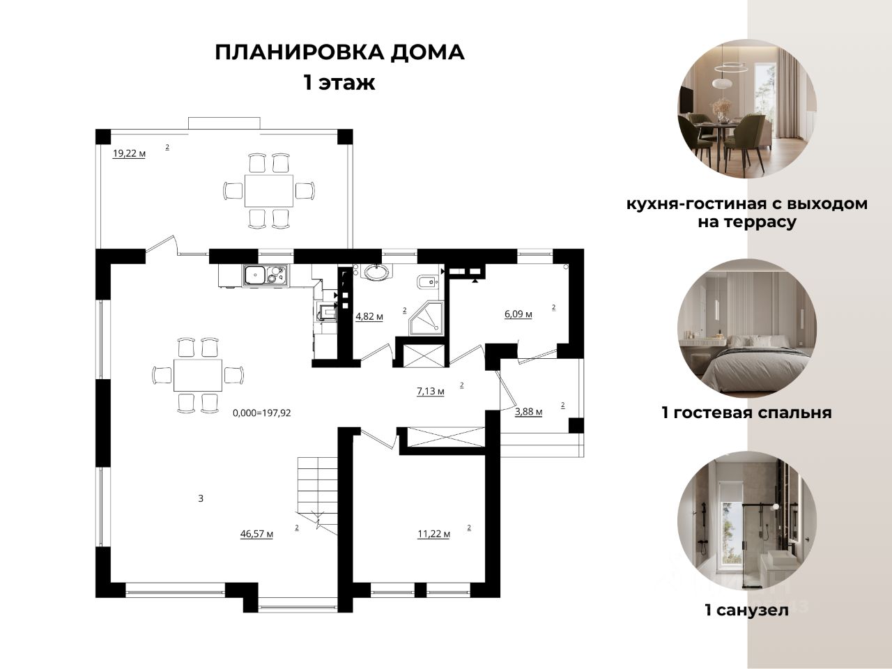 Продаю дом 7,5сот. ул. Чкалова, 9, Московская область, Истра городской  округ, Снегири дп, м. Нахабино - база ЦИАН, объявление 303095543