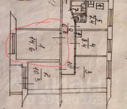 комната 70/15 м², этаж 7