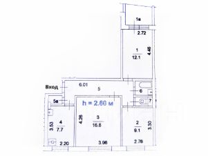 комната 59/9 м², этаж 3