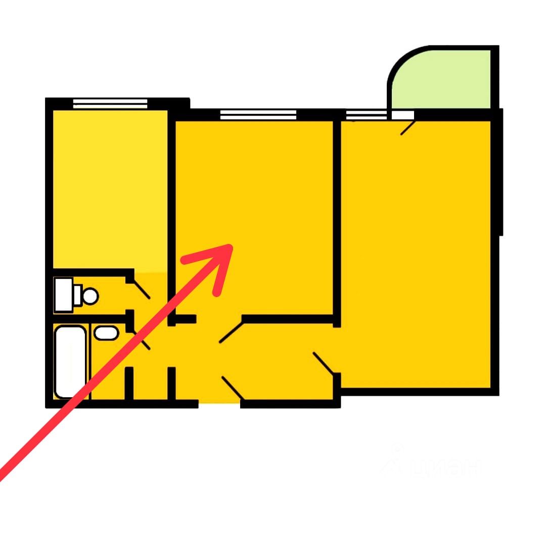 Продажа комнаты 53.4м² Варшавское ш., 145К1, Москва, ЮАО, р-н Чертаново ...