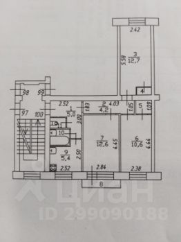 комната 57/13 м², этаж 5