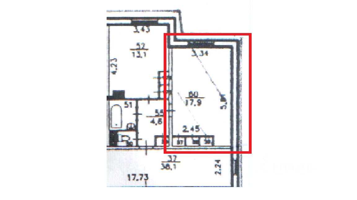 ПродаетсяКомната,45/20.35м²