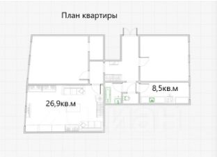 комната 94/27 м², этаж 2
