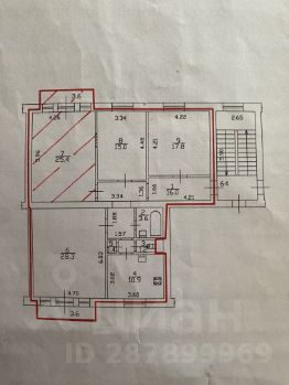 комната 119/25 м², этаж 4