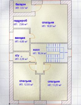2-этаж. дом 134 м²
