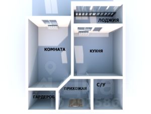 1-комн.кв., 41 м², этаж 1