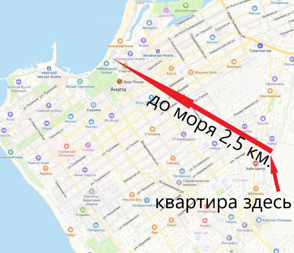 Купить двухкомнатные апартаменты 42м² ул. Чехова, 50А, Анапа, Краснодарский  край, Анапский район - база ЦИАН, объявление 299025093