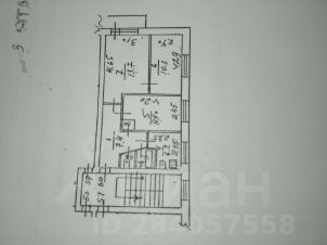 3-комн.кв., 50 м², этаж 3