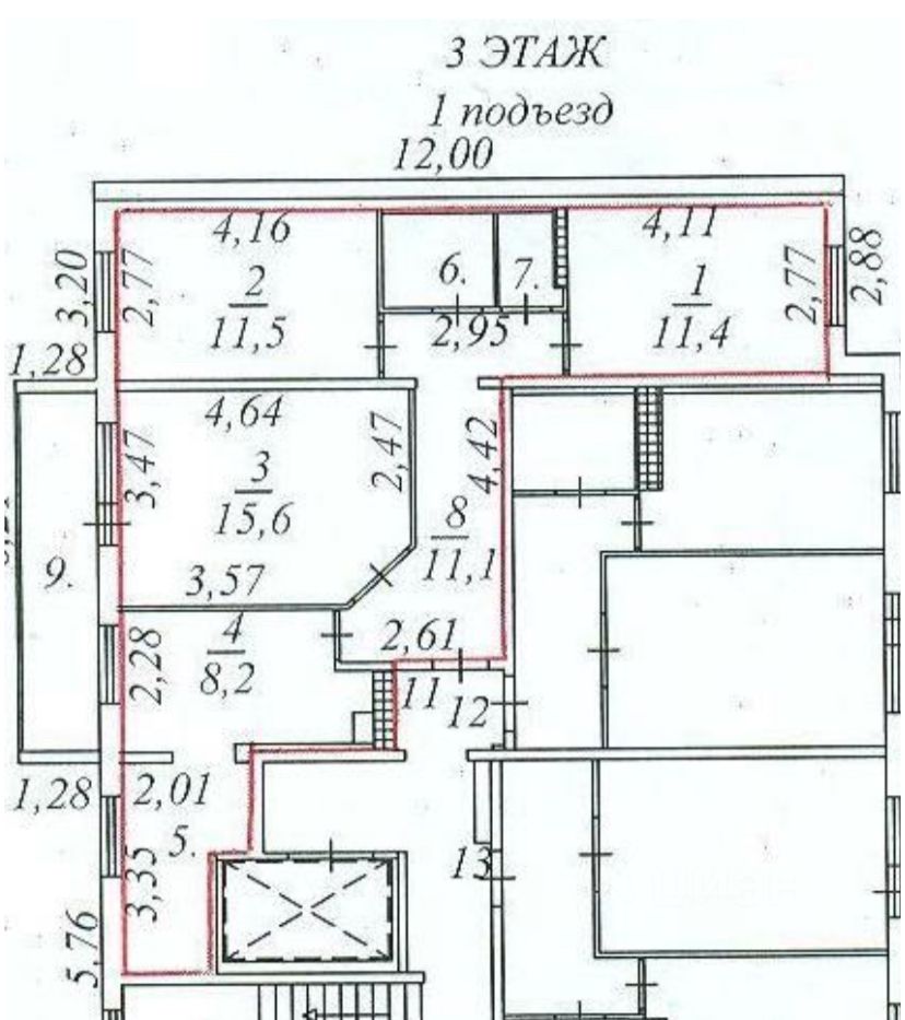 Купить трехкомнатную квартиру 71.3м² ул. Текстильщиков, 3Б, Арамиль ...