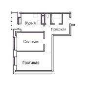 2-комн.кв., 57 м², этаж 10