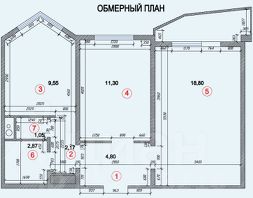 2-комн.кв., 51 м², этаж 7