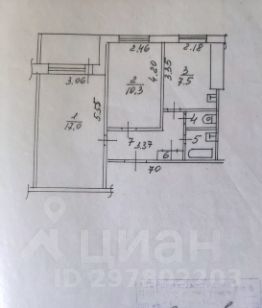 2-комн.кв., 45 м², этаж 9