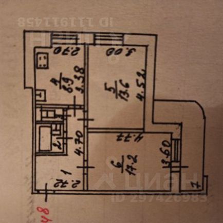 Продается2-комн.квартира,51,8м²