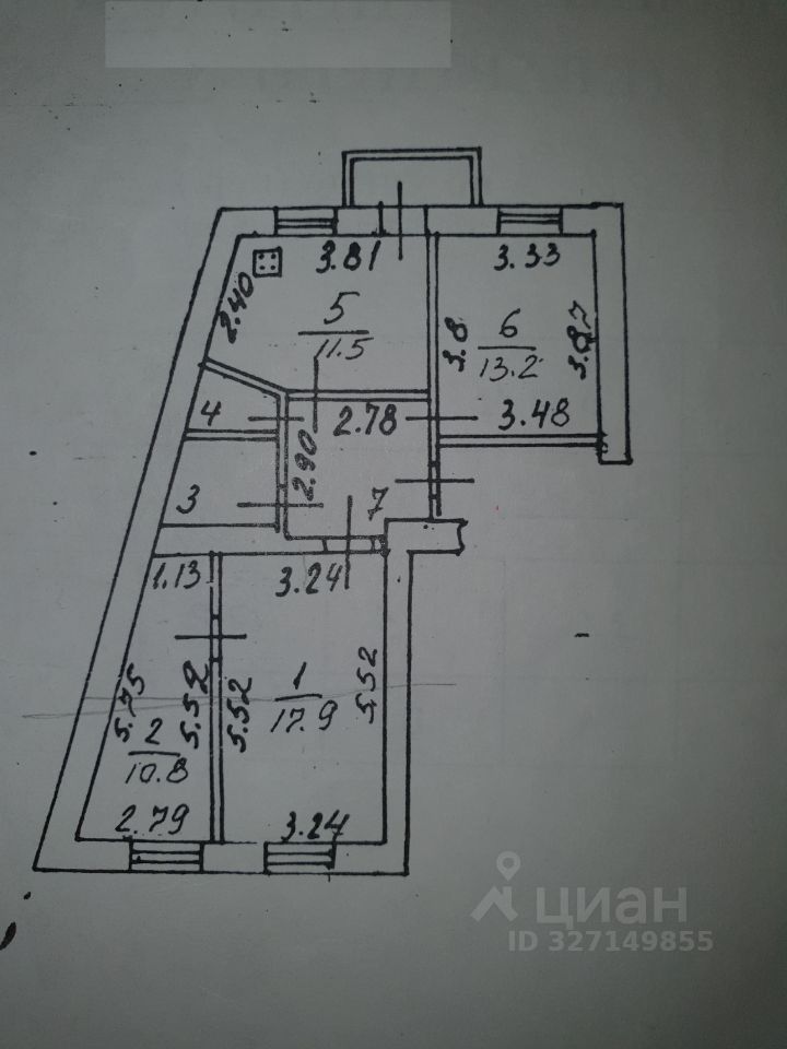 3-к кв. Белгородская область, Белгород ул. Щорса, 39а (66.9 м²)