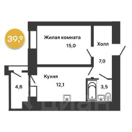 1-комн.кв., 40 м², этаж 5