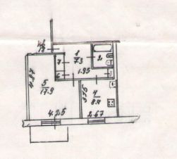 1-комн.кв., 38 м², этаж 5